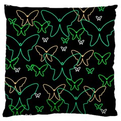 Green Butterflies Standard Flano Cushion Case (one Side) by Valentinaart