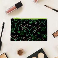 Green Butterflies Cosmetic Bag (xs) by Valentinaart