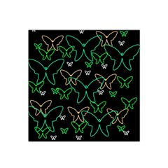 Green Butterflies Satin Bandana Scarf by Valentinaart