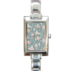 Bear Ruding Unicycle Unique Pop Art All Over Print Rectangle Italian Charm Watch