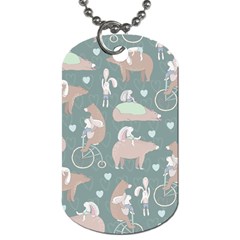 Bear Ruding Unicycle Unique Pop Art All Over Print Dog Tag (two Sides) by CraftyLittleNodes