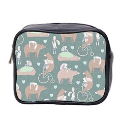 Bear Ruding Unicycle Unique Pop Art All Over Print Mini Toiletries Bag 2-side by CraftyLittleNodes