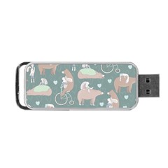 Bear Ruding Unicycle Unique Pop Art All Over Print Portable USB Flash (One Side)