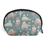 Bear Ruding Unicycle Unique Pop Art All Over Print Accessory Pouches (Large)  Front