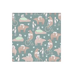 Bear Ruding Unicycle Unique Pop Art All Over Print Satin Bandana Scarf