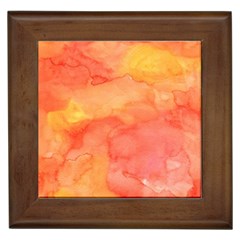 Watercolor Yellow Fall Autumn Real Paint Texture Artists Framed Tiles by CraftyLittleNodes