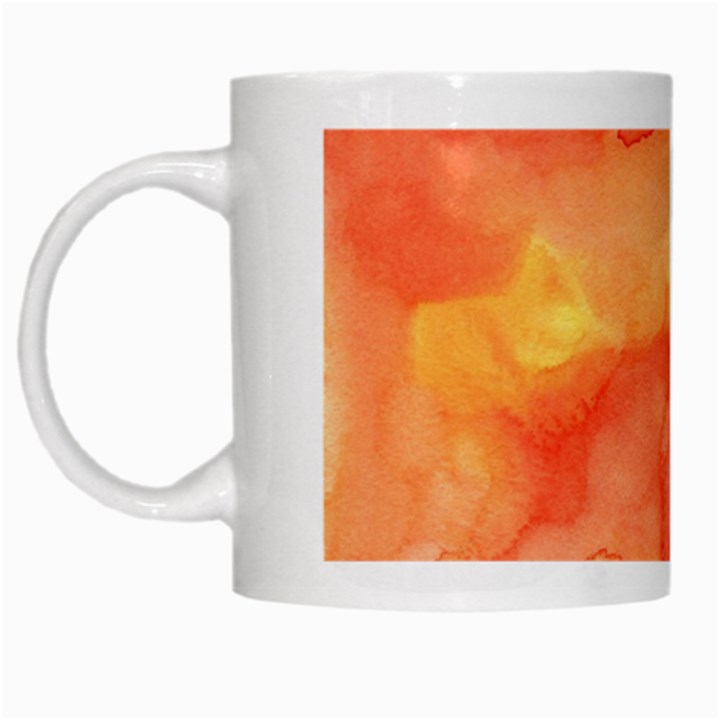 Watercolor Yellow Fall Autumn Real Paint Texture Artists White Mugs