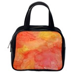 Watercolor Yellow Fall Autumn Real Paint Texture Artists Classic Handbags (2 Sides) Back