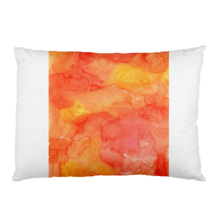 Watercolor Yellow Fall Autumn Real Paint Texture Artists Pillow Case