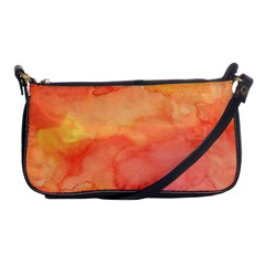 Watercolor Yellow Fall Autumn Real Paint Texture Artists Shoulder Clutch Bags by CraftyLittleNodes