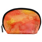 Watercolor Yellow Fall Autumn Real Paint Texture Artists Accessory Pouches (Large)  Front