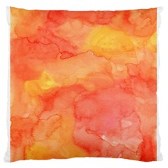 Watercolor Yellow Fall Autumn Real Paint Texture Artists Standard Flano Cushion Case (two Sides) by CraftyLittleNodes