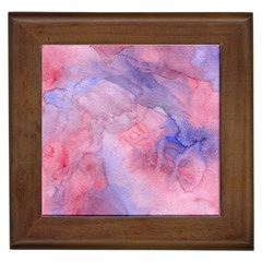 Galaxy Cotton Candy Pink And Blue Watercolor  Framed Tiles by CraftyLittleNodes