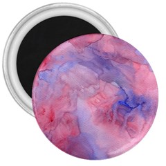 Galaxy Cotton Candy Pink And Blue Watercolor  3  Magnets