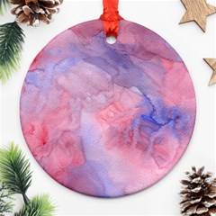 Galaxy Cotton Candy Pink And Blue Watercolor  Ornament (round) 