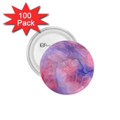 Galaxy Cotton Candy Pink And Blue Watercolor  1 75  Buttons (100 Pack) 