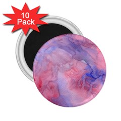 Galaxy Cotton Candy Pink And Blue Watercolor  2 25  Magnets (10 Pack) 