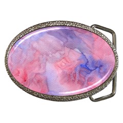 Galaxy Cotton Candy Pink And Blue Watercolor  Belt Buckles