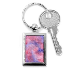 Galaxy Cotton Candy Pink And Blue Watercolor  Key Chains (rectangle) 