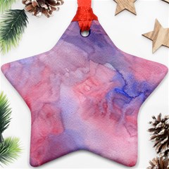 Galaxy Cotton Candy Pink And Blue Watercolor  Star Ornament (two Sides)  by CraftyLittleNodes