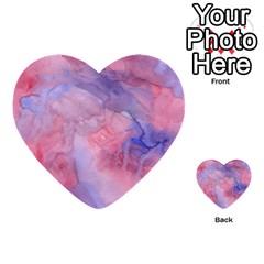 Galaxy Cotton Candy Pink And Blue Watercolor  Multi-purpose Cards (heart)  by CraftyLittleNodes