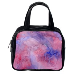 Galaxy Cotton Candy Pink And Blue Watercolor  Classic Handbags (one Side)