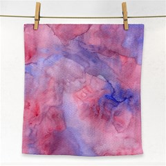 Galaxy Cotton Candy Pink And Blue Watercolor  Face Towel by CraftyLittleNodes