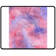 Galaxy Cotton Candy Pink And Blue Watercolor  Fleece Blanket (medium) 