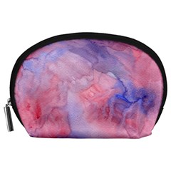 Galaxy Cotton Candy Pink And Blue Watercolor  Accessory Pouches (large) 