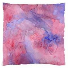 Galaxy Cotton Candy Pink And Blue Watercolor  Large Flano Cushion Case (two Sides)