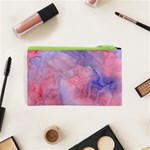 Galaxy Cotton Candy Pink And Blue Watercolor  Cosmetic Bag (XS) Back