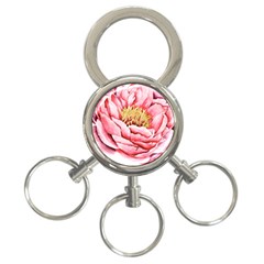 Large Flower Floral Pink Girly Graphic 3-ring Key Chains by CraftyLittleNodes