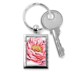 Large Flower Floral Pink Girly Graphic Key Chains (rectangle)  by CraftyLittleNodes