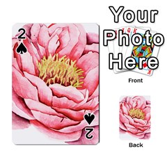 Large Flower Floral Pink Girly Graphic Playing Cards 54 Designs 