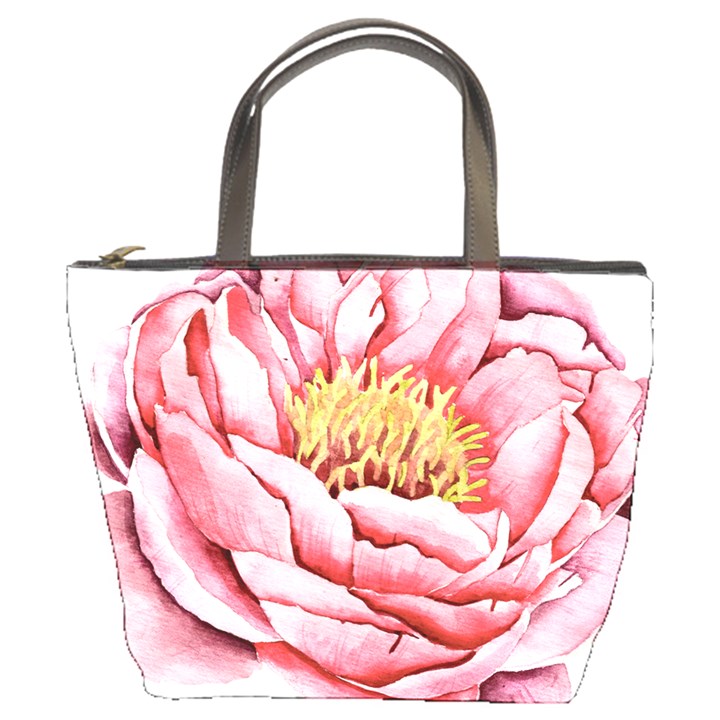 Large Flower Floral Pink Girly Graphic Bucket Bags