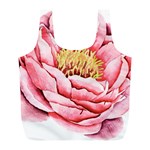 Large Flower Floral Pink Girly Graphic Full Print Recycle Bags (L)  Front