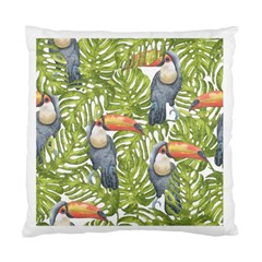 Tropical Print Leaves Birds Toucans Toucan Large Print Standard Cushion Case (two Sides) by CraftyLittleNodes