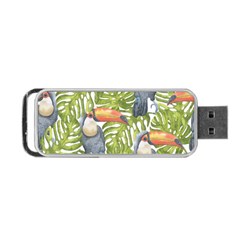 Tropical Print Leaves Birds Toucans Toucan Large Print Portable Usb Flash (one Side) by CraftyLittleNodes