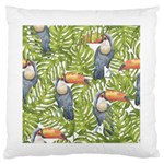 Tropical Print Leaves Birds Toucans Toucan Large Print Standard Flano Cushion Case (One Side) Front