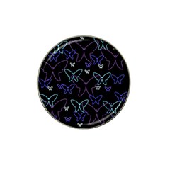 Blue Neon Butterflies Hat Clip Ball Marker (4 Pack) by Valentinaart