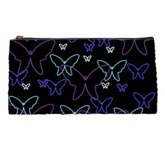 Blue Neon Butterflies Pencil Cases by Valentinaart