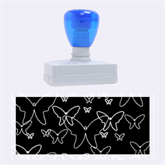 Blue Neon Butterflies Rubber Stamps (large) by Valentinaart