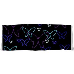 Blue Neon Butterflies Samsung Galaxy Sl I9003 Hardshell Case