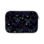 Blue neon butterflies Apple iPad Mini Zipper Cases Front