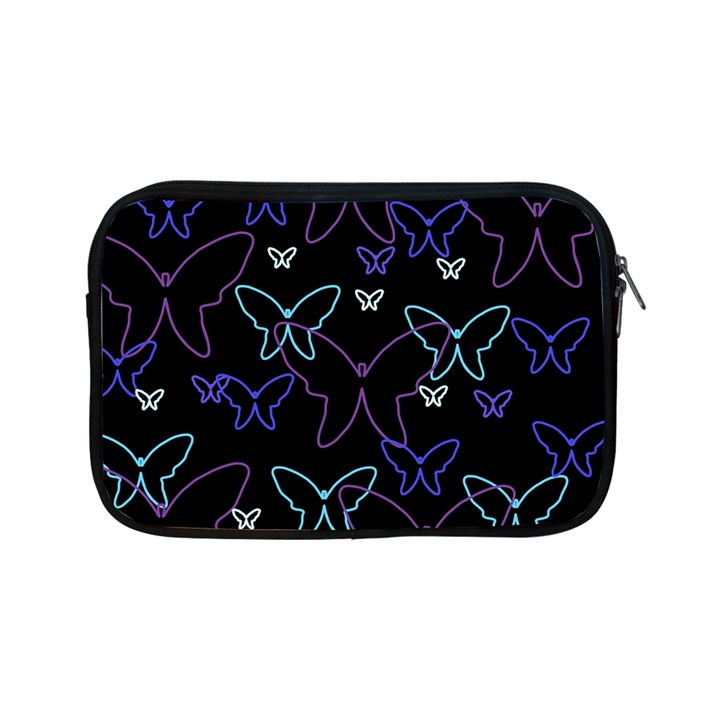 Blue neon butterflies Apple iPad Mini Zipper Cases