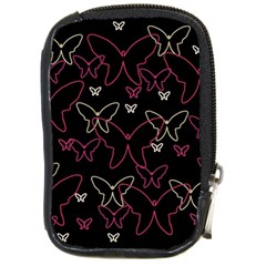 Pink Neon Butterflies Compact Camera Cases by Valentinaart