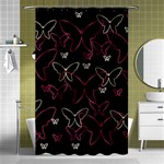 Pink neon butterflies Shower Curtain 48  x 72  (Small)  Curtain(48  X 72 ) - 42.18 x64.8  Curtain(48  X 72 )