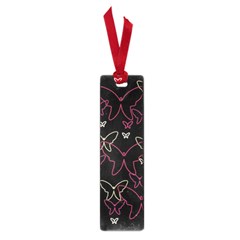 Pink Neon Butterflies Small Book Marks by Valentinaart