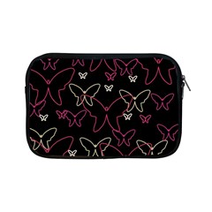 Pink Neon Butterflies Apple Ipad Mini Zipper Cases by Valentinaart