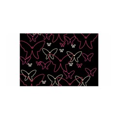 Pink Neon Butterflies Satin Wrap by Valentinaart